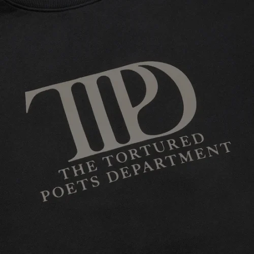 THE TORTURED POETS DEPARTMENT BLACK CREWNECK - Image 3
