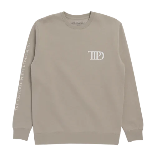 THE TORTURED POETS DEPARTMENT BEIGE CREWNECK