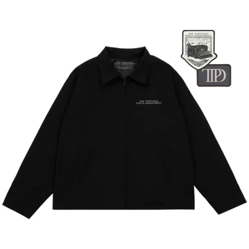 THE TORTURED POETS DEPARTMENT BLACK JACKET & 2 PATCH SET BUNDLE