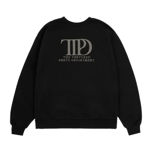 THE TORTURED POETS DEPARTMENT BLACK CREWNECK
