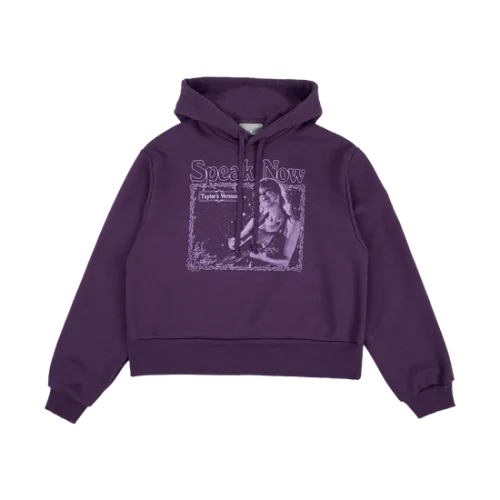 THE STORY OF US PURPLE CROP HOODIE