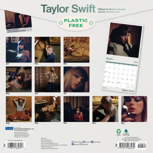 TAYLOR SWIFT OFFICIAL 2025 SQUARE WALL CALENDAR - Image 4