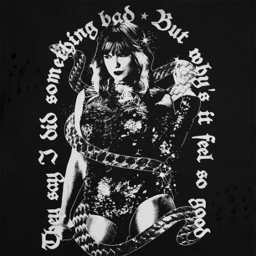 THEY SAY I DID SOMETHING BAD, BUT WHY'S IT FEEL SO GOOD DESTRUCTED TEE - Image 3