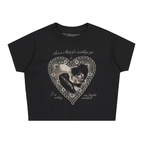 BLINK OF A CRINKLING EYE CROP T-SHIRT