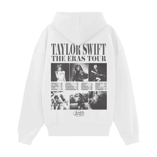 TAYLOR SWIFT | THE ERAS TOUR COLLAGE WHITE HOODIE