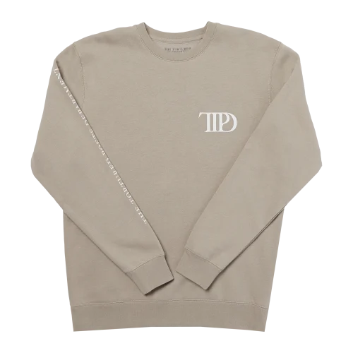 THE TORTURED POETS DEPARTMENT BEIGE CREWNECK - Image 3