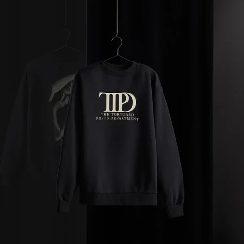 THE TORTURED POETS DEPARTMENT BLACK CREWNECK - Image 5