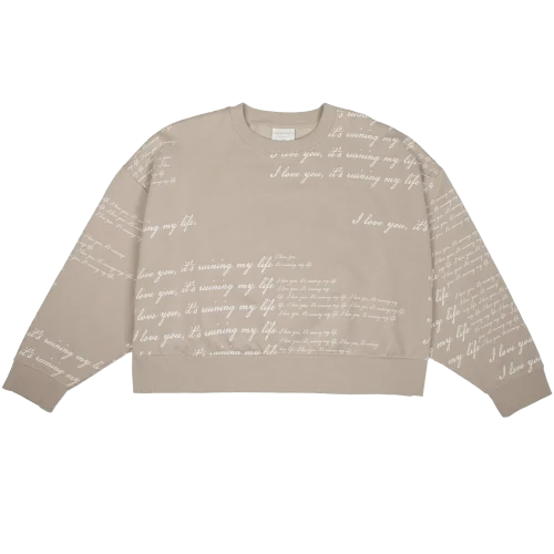 I LOVE YOU IT'S RUINING MY LIFE BOXY CROPPED CREWNECK