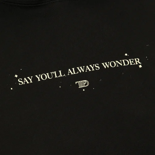 SAY YOU'LL ALWAYS WONDER BLACK HOODIE - Image 5