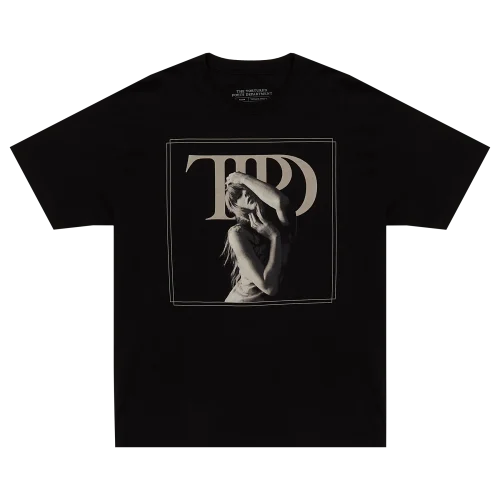 THE TORTURED POETS DEPARTMENT BLACK PHOTO T-SHIRT