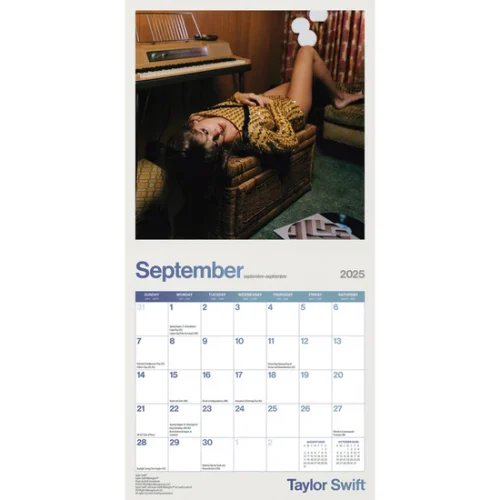 TAYLOR SWIFT OFFICIAL 2025 MINI 7X7 INCH CALENDAR - Image 3