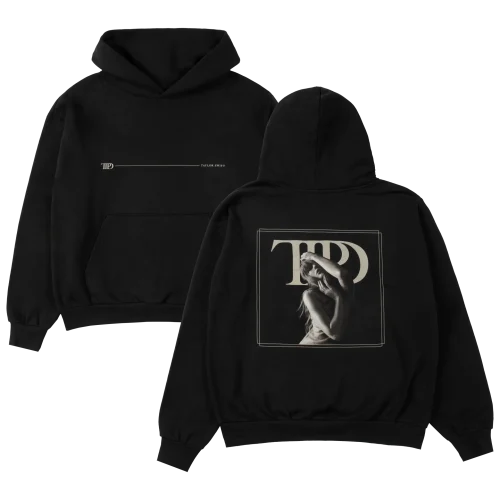THE TORTURED POETS DEPARTMENT BLACK HOODIE - Image 3